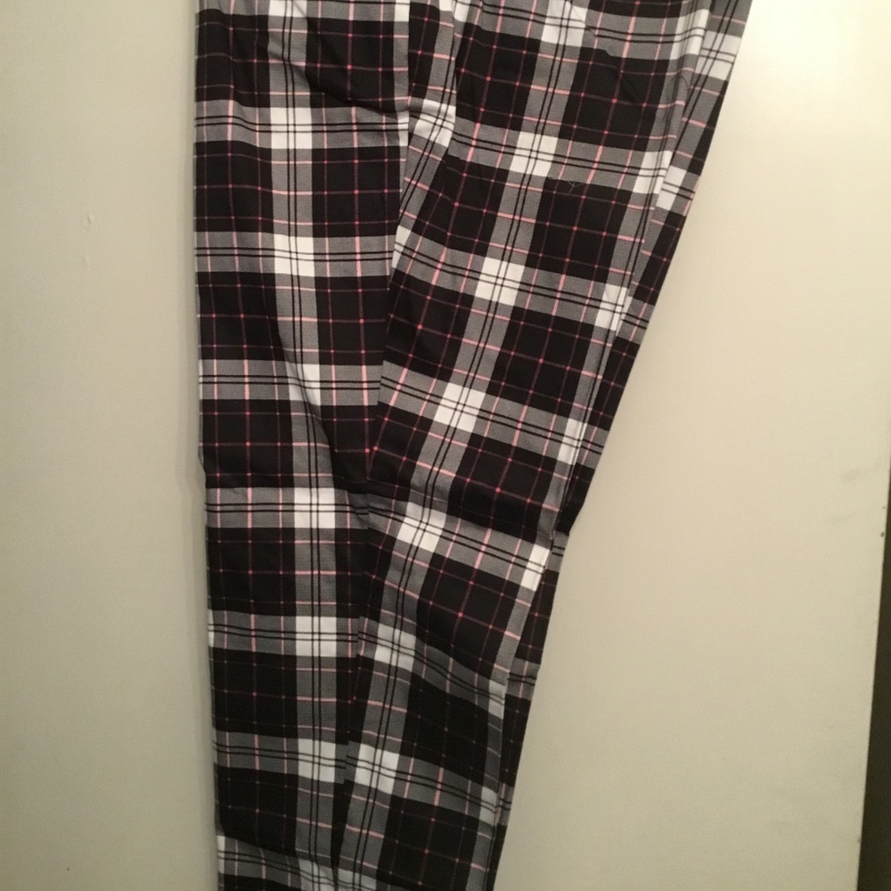 Dress pants with a pink strip